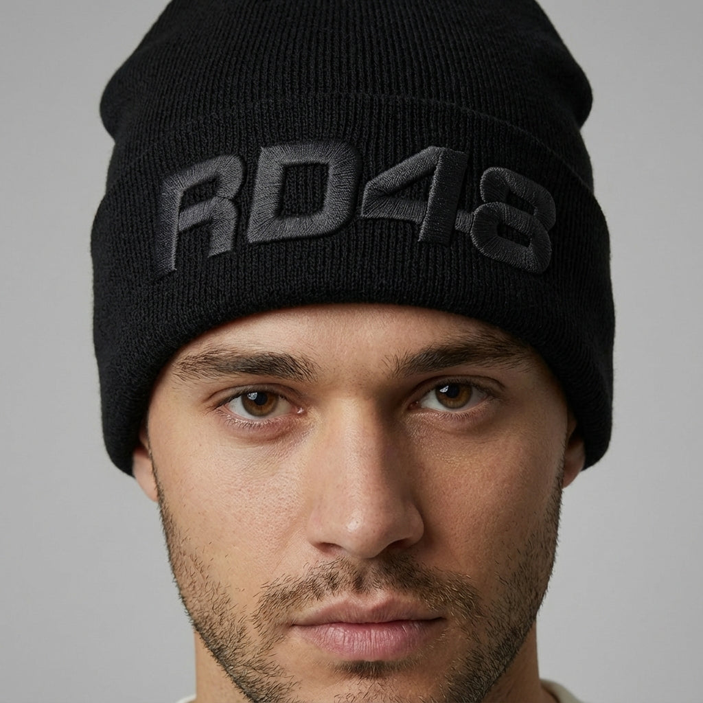 Black Iced Beanie